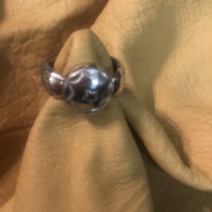 Silver ring inspired by the trade era Jesuit Style trade rings